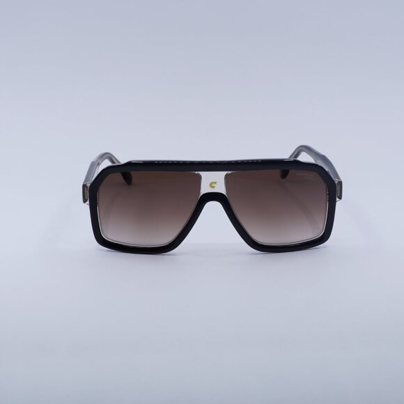 CARRERA 1053/S 00WM A8 Sunglasses Black/Beige Aviator Frame, Brown Lenses - Picture 6 of 11